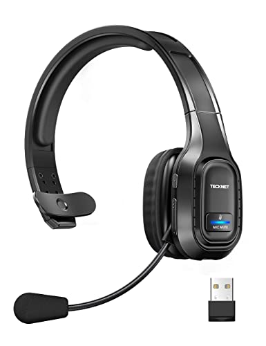 TECKNET Wireless Noise Canceling Bluetooth Headset