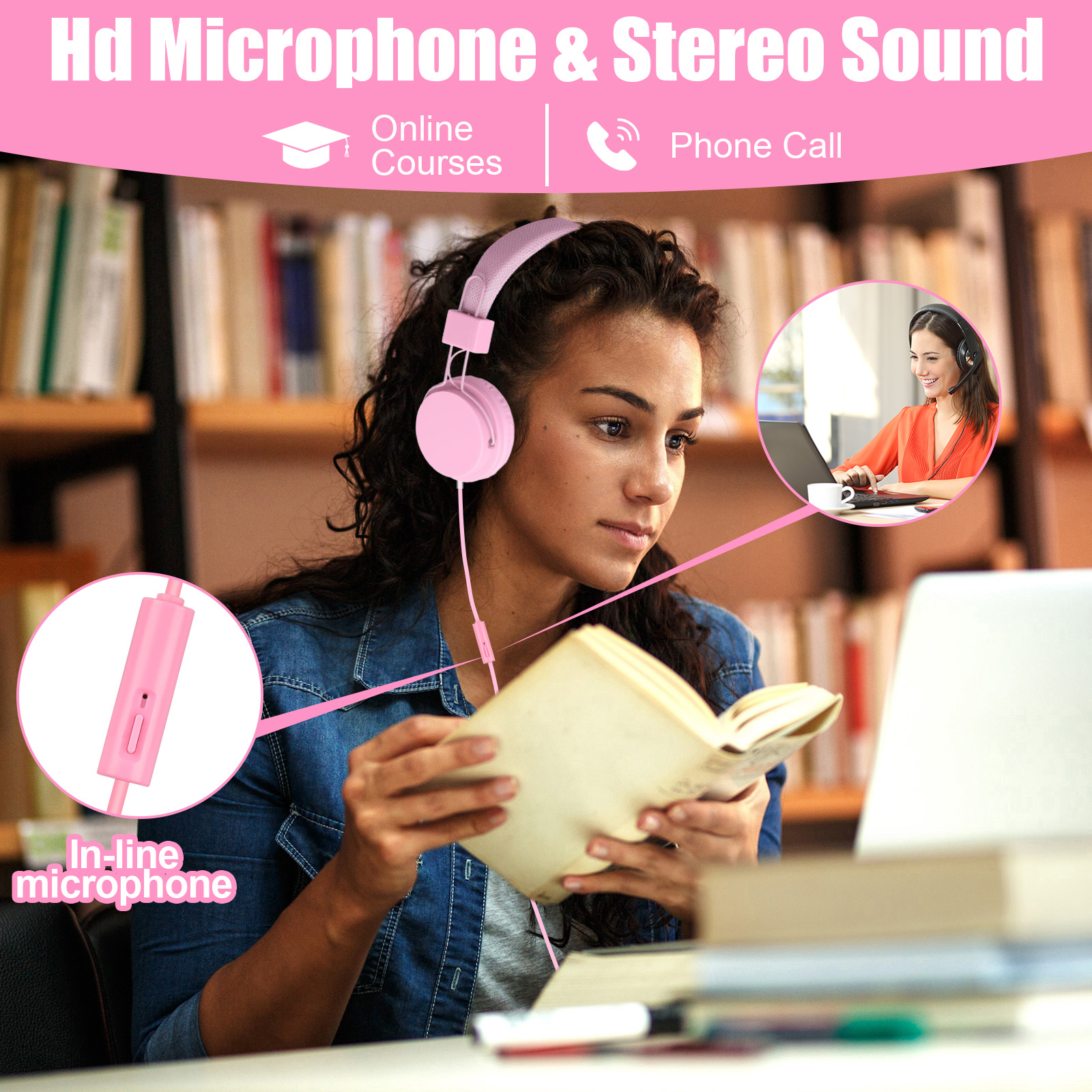 Foldable Noise Reduction Headphones for Android