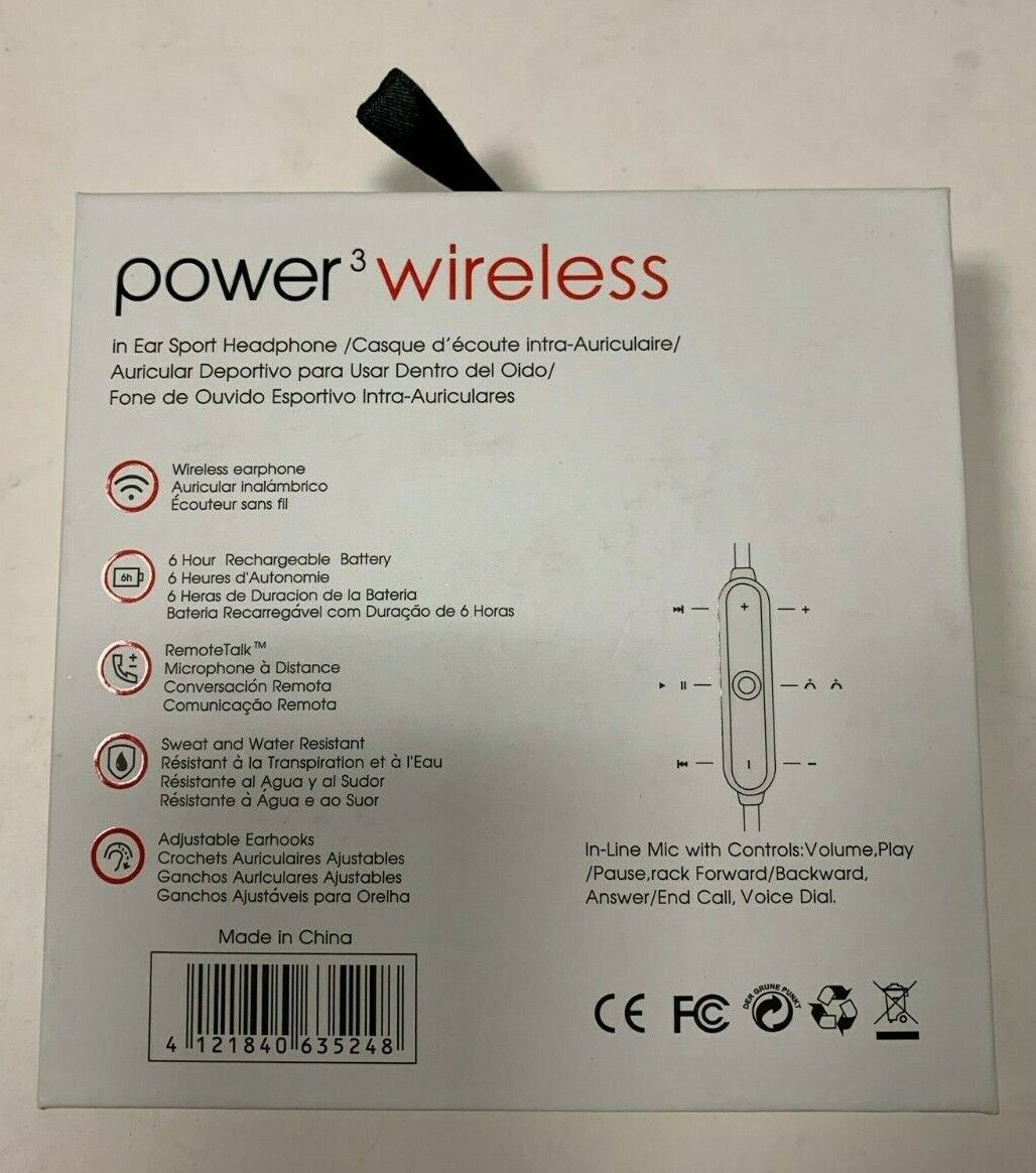 Power3 Sports Wireless in-Ear Headphones - Blue