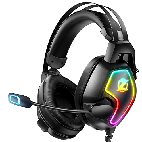 RGB Gaming Headset with Noise Canceling Microphone