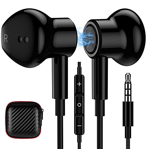 Earbuds with Noise Canceling & Microphone for Samsung & Moto