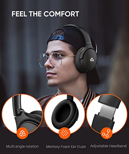 Bluetooth Noise Cancelling Headphones for Travel and Office