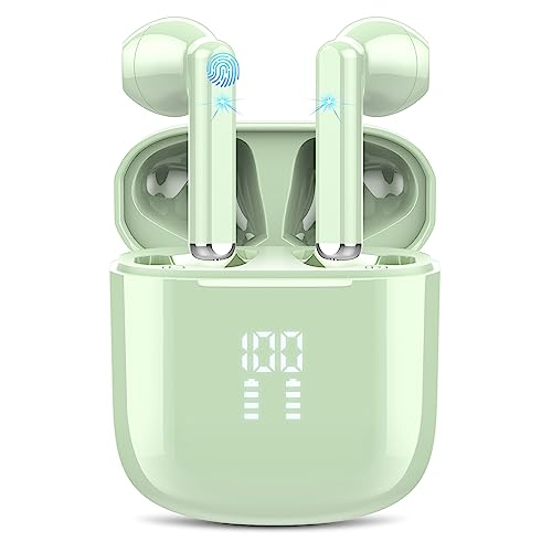 Green OYIB Wireless Earbuds: HiFi Stereo, Noise Cancelling