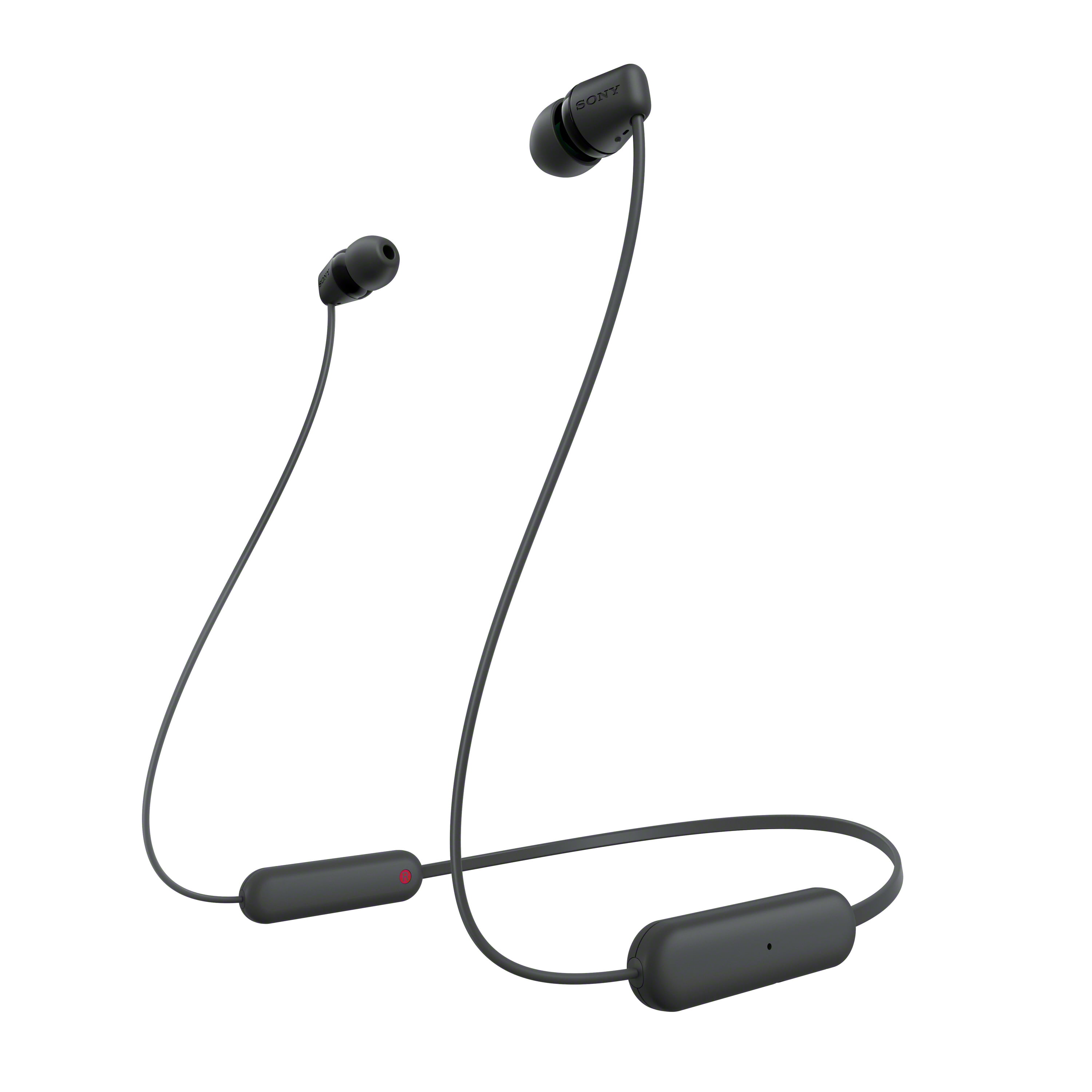 Sony WI-C100 Wireless In-ear Headphones with Mic, Black