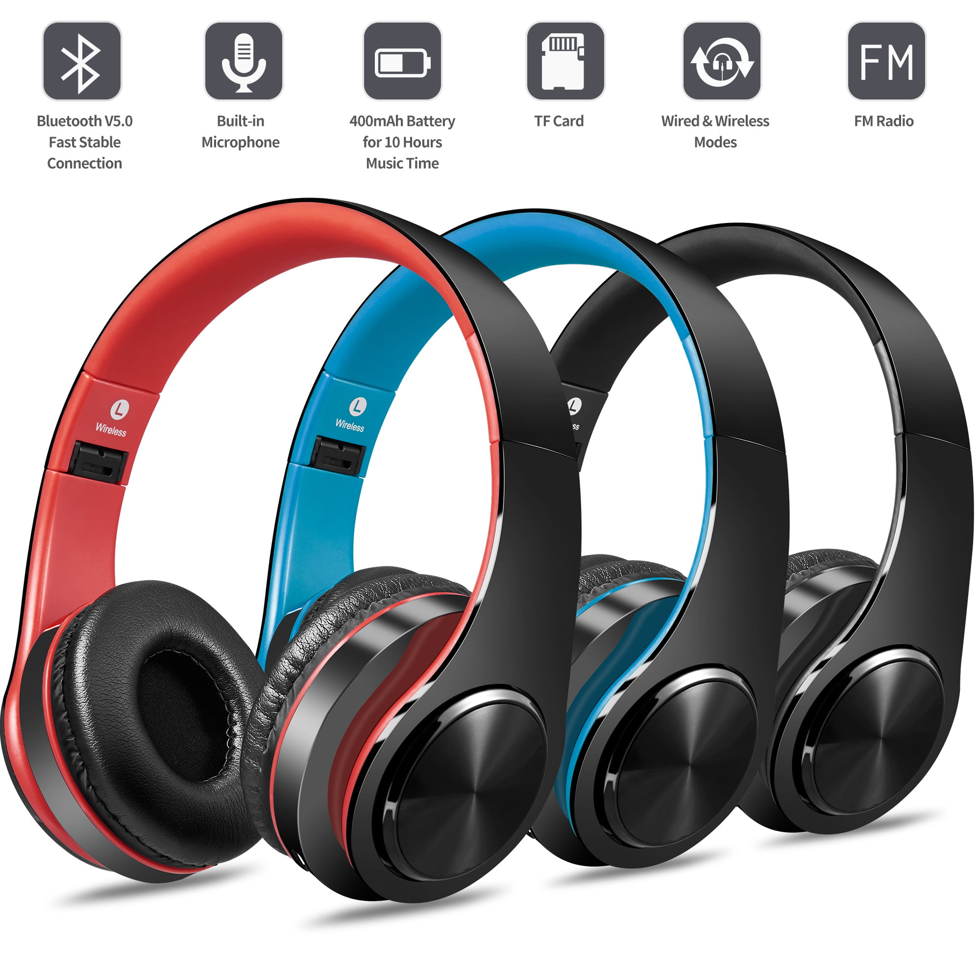 Wireless Over-Ear Headphones with Hi-Fi Stereo