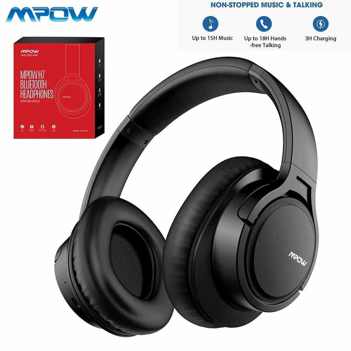 Mpow Bluetooth Over Ear Headphones with Noise Cancelling