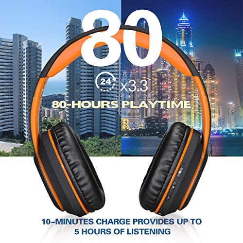 Wireless Headphones with 80 Hours Playtime