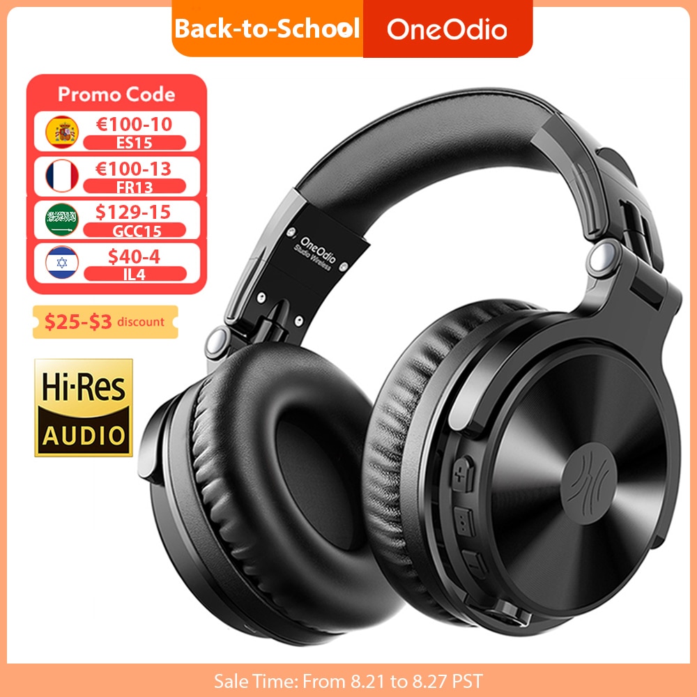 Oneodio Bluetooth Wireless Headphones with Mic & Hi-Res Sound