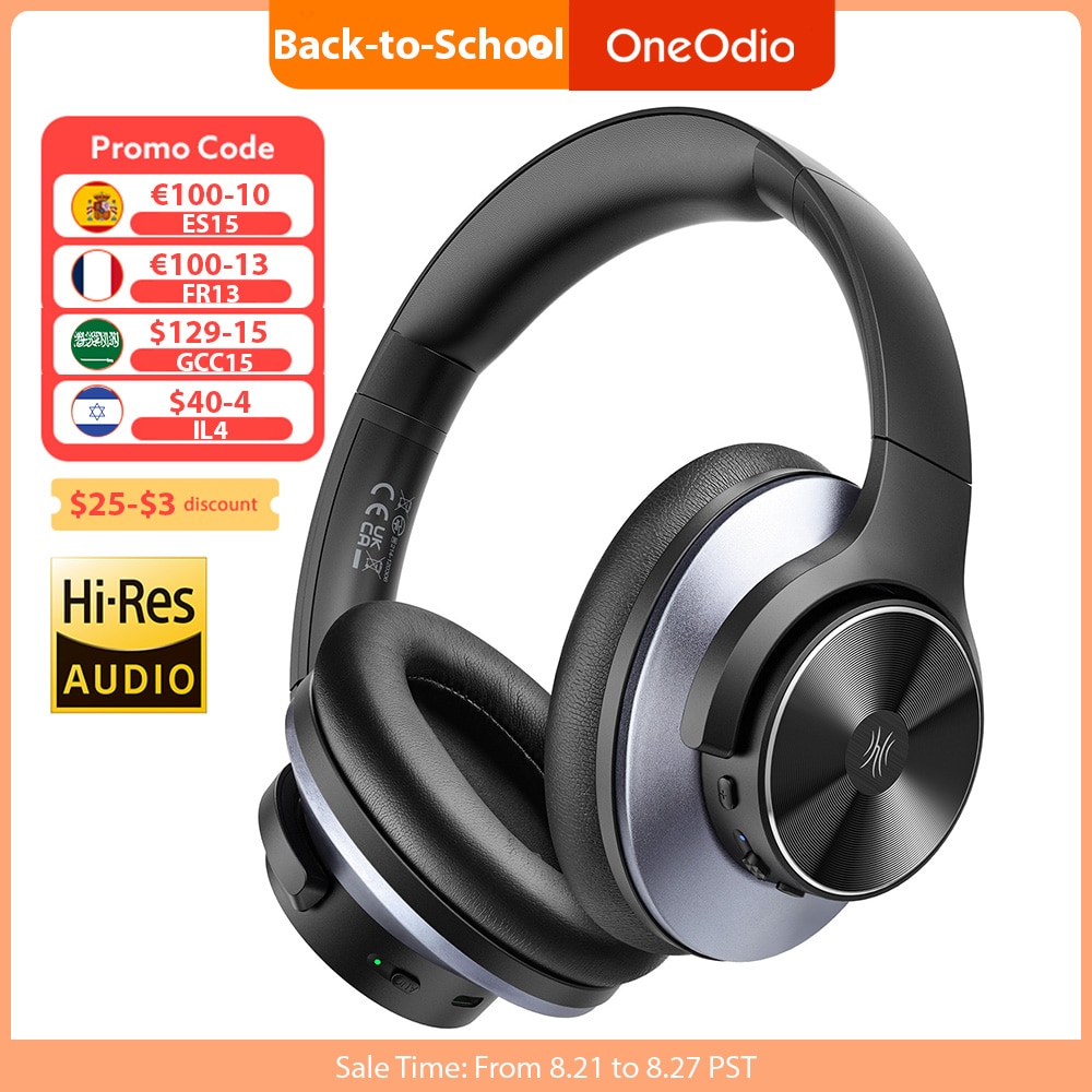 Oneodio A10 Hybrid Noise Cancelling Bluetooth Headphones