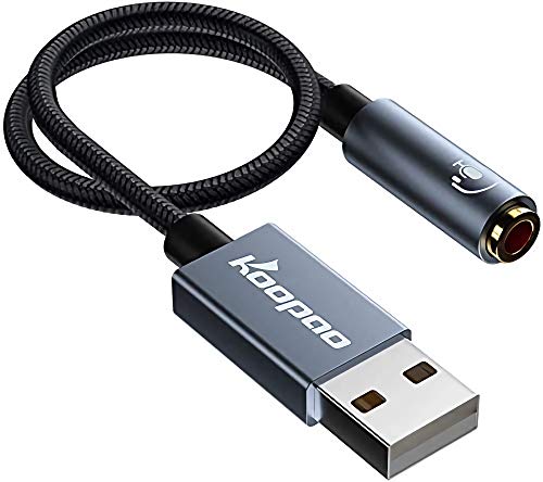 KOOPAO USB to 3.5mm Stereo Audio Adapter