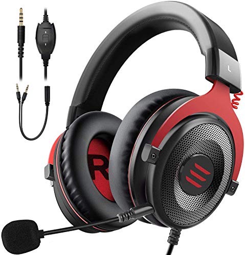 EKSA E900 Gaming Headset - 3D Stereo Sound, Detachable Microphone