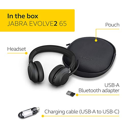 Jabra Evolve2 65 Wireless Headset - Noise Cancelling