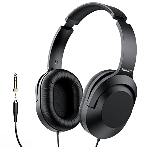 PHILIPS Over Ear Wired Stereo Headphones with Adapter