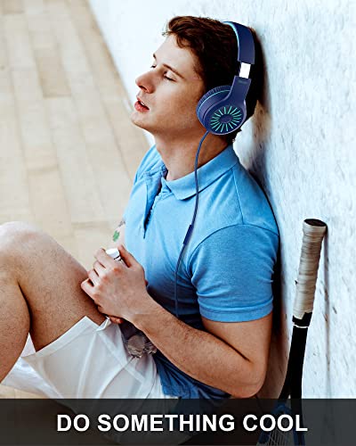 ELECDER i45 Foldable On-Ear Headphones - Blue