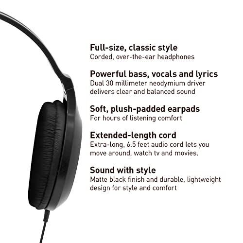 Panasonic Noise-Canceling Over-Ear Headphones, Black, RP-HT161-K