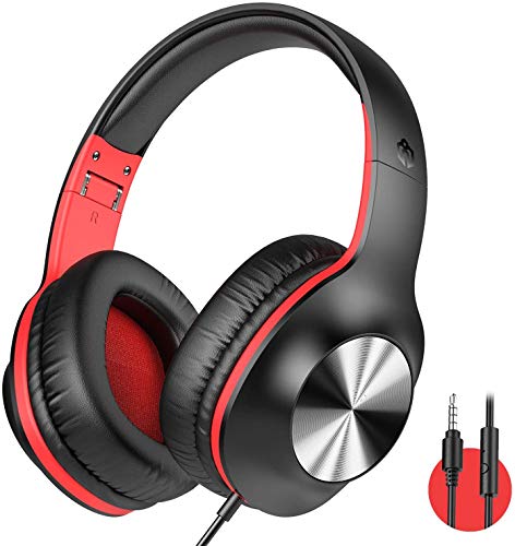 iClever HS18 Stereo Headphones with Mic - Red