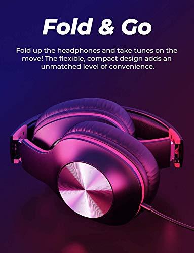 iClever HS18 Stereo Headphones with Mic - Red