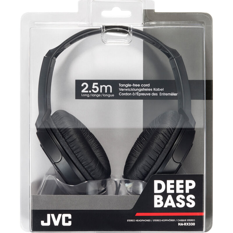 JVC HARX330 Over-Ear DJ Headphones - Black