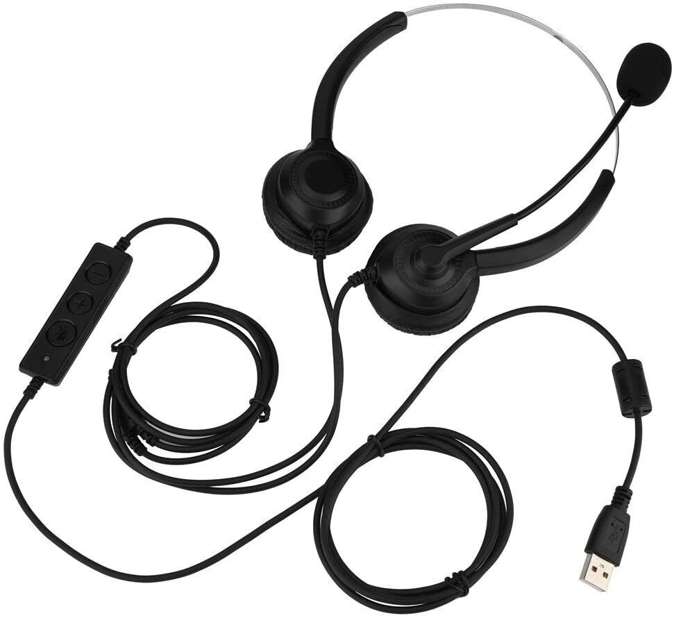 Wired over ear headset with mic