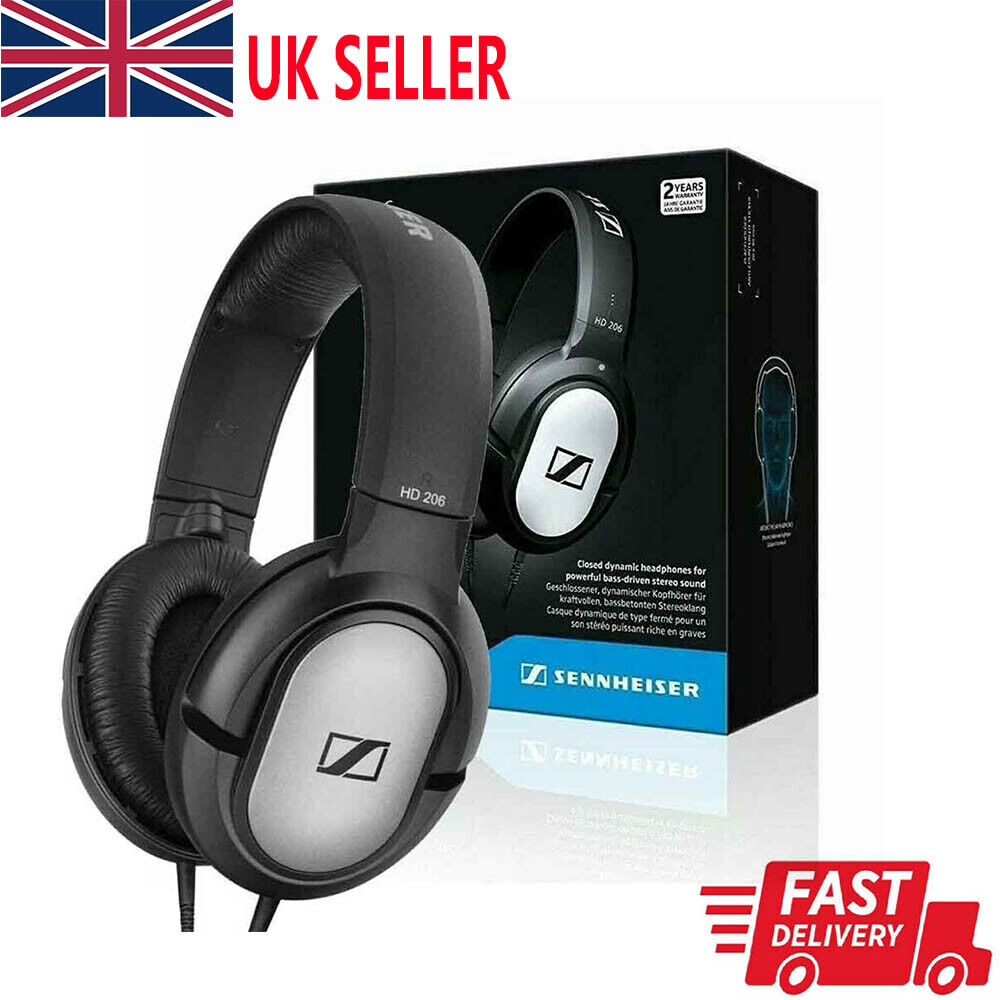 Sennheiser HD 206 Over-Ear Headphones, UK Version