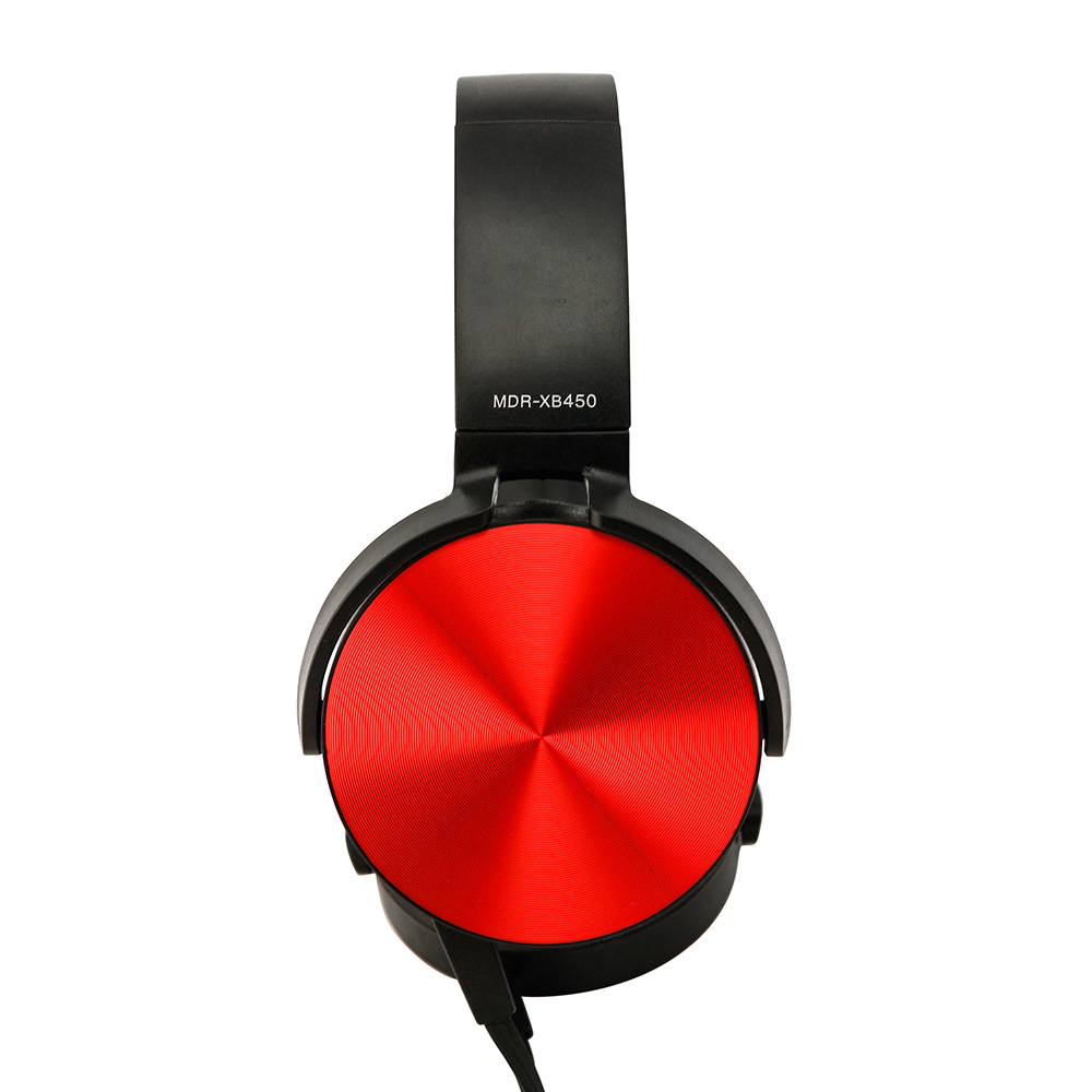 Red Wired Over Ear Headphone with Mic