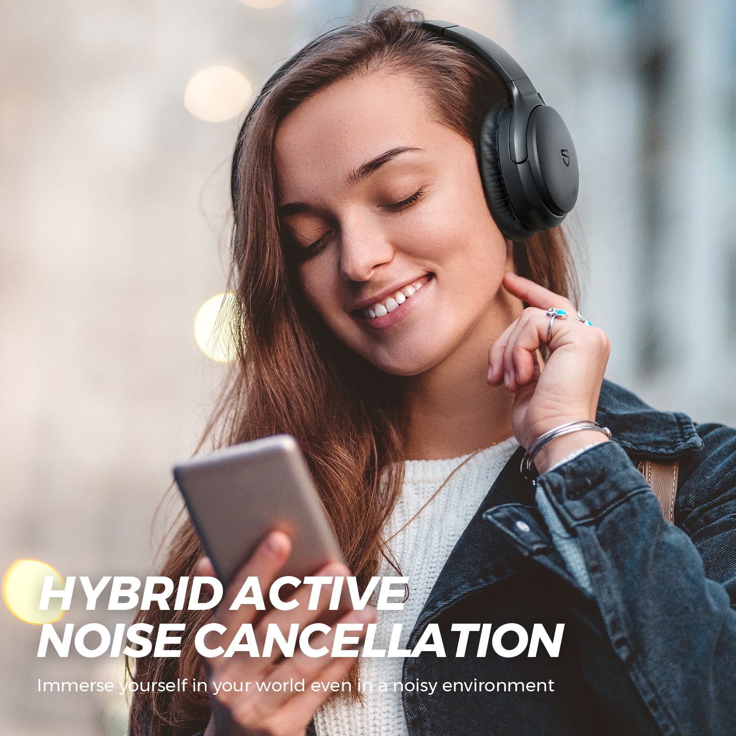 Wireless Noise Cancelling Headphones with 40H Playtime