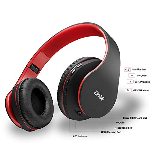 ZIHNIC Bluetooth Headphones - Foldable & Wireless Stereo