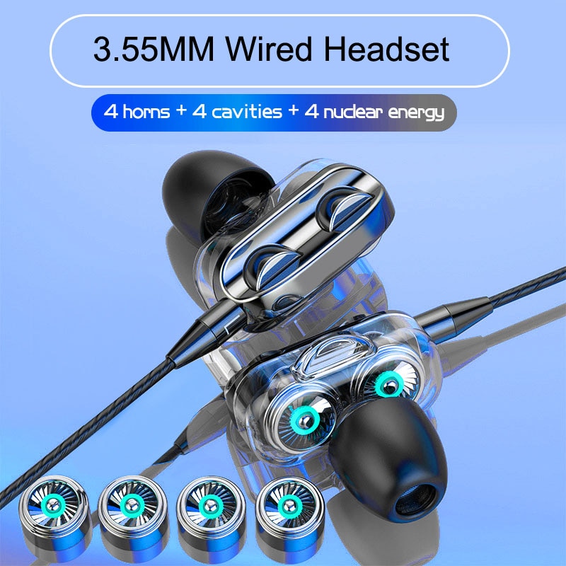 HiFi Stereo Wired Earbuds with Mic