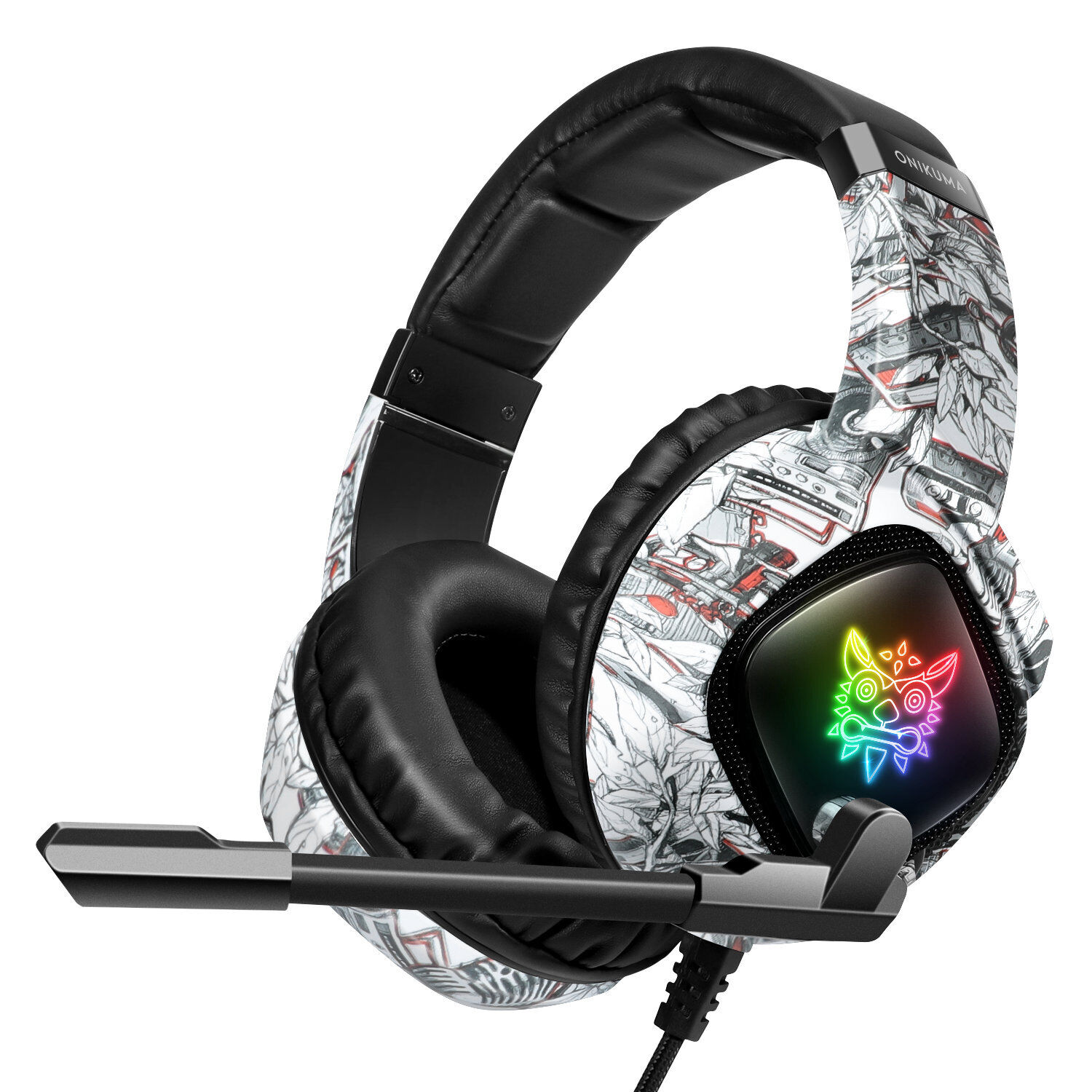LED Gaming Headset with Mic and Bass Surround