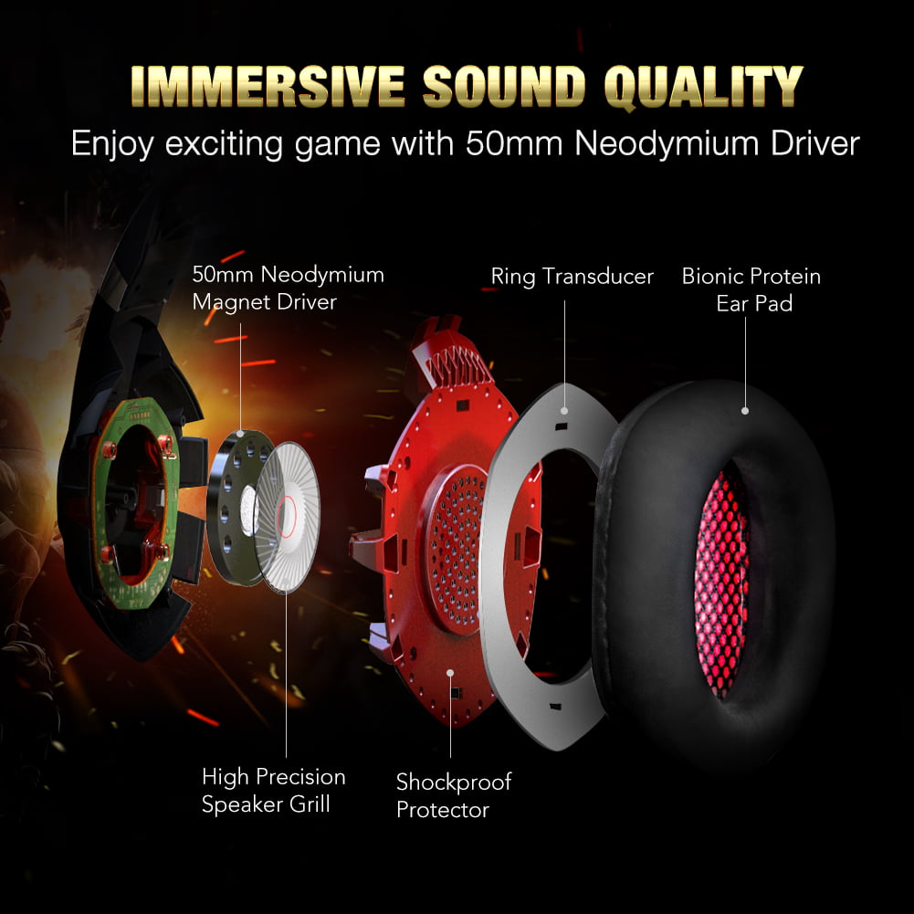 7.1 Surround Sound Gaming Headset with LED Light