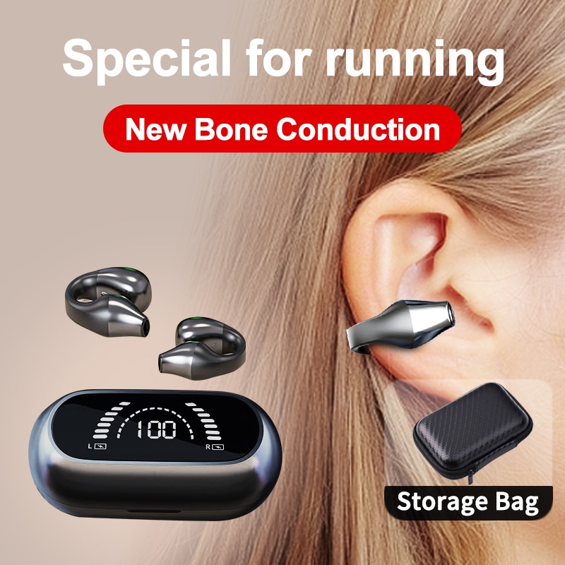 Wireless Bone Conduction Headphones with Mic