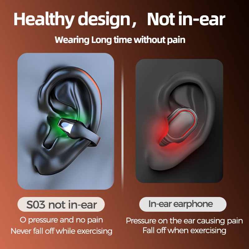 Wireless Bone Conduction Ear Hook Headphones