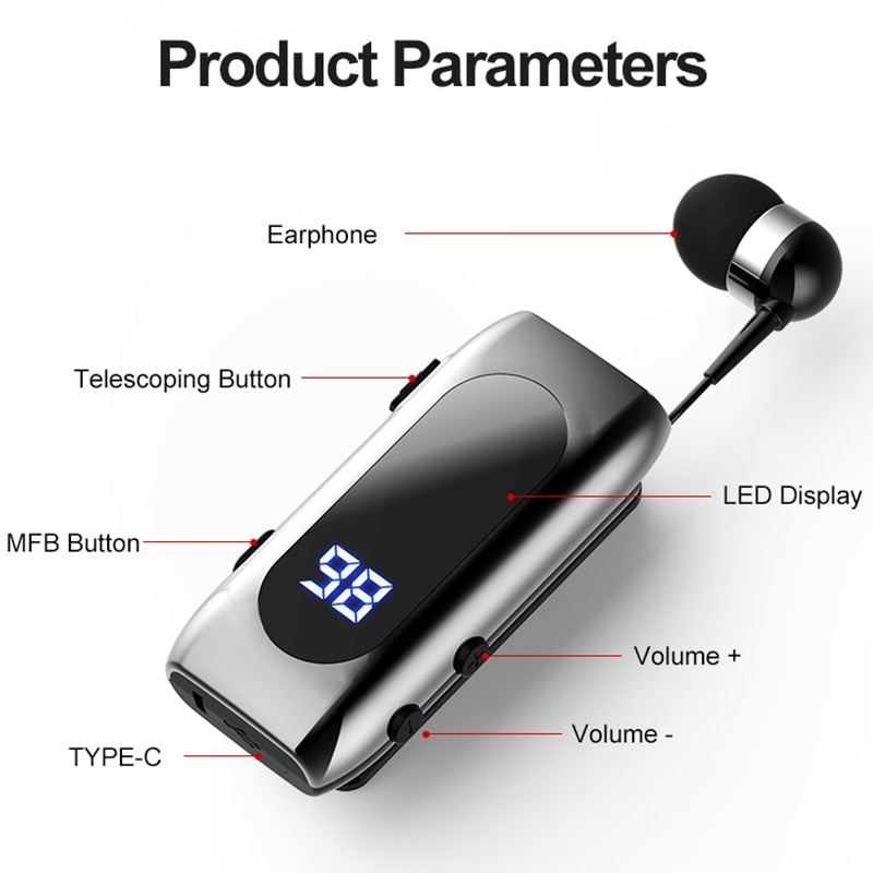K55 Bluetooth Earphones with Call Vibration