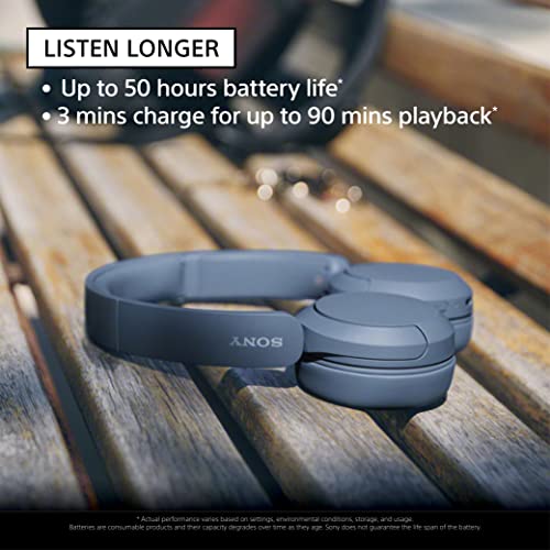 Sony WH-CH520 Bluetooth On-Ear Headset, Black