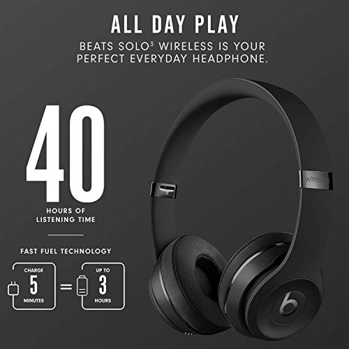 Latest Model Beats Solo3 Wireless Headphones - Black