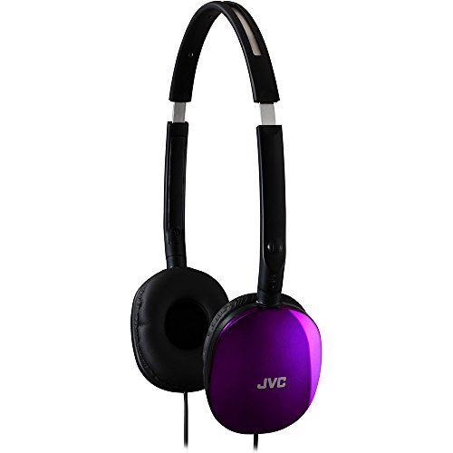 JVC lightweight foldable headphones in violet