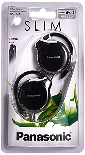 Panasonic Slim Clip-On Earphones in Black