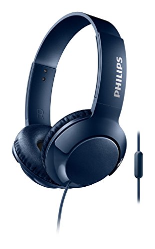 Philips BASS+ On-Ear Headphones - Blue