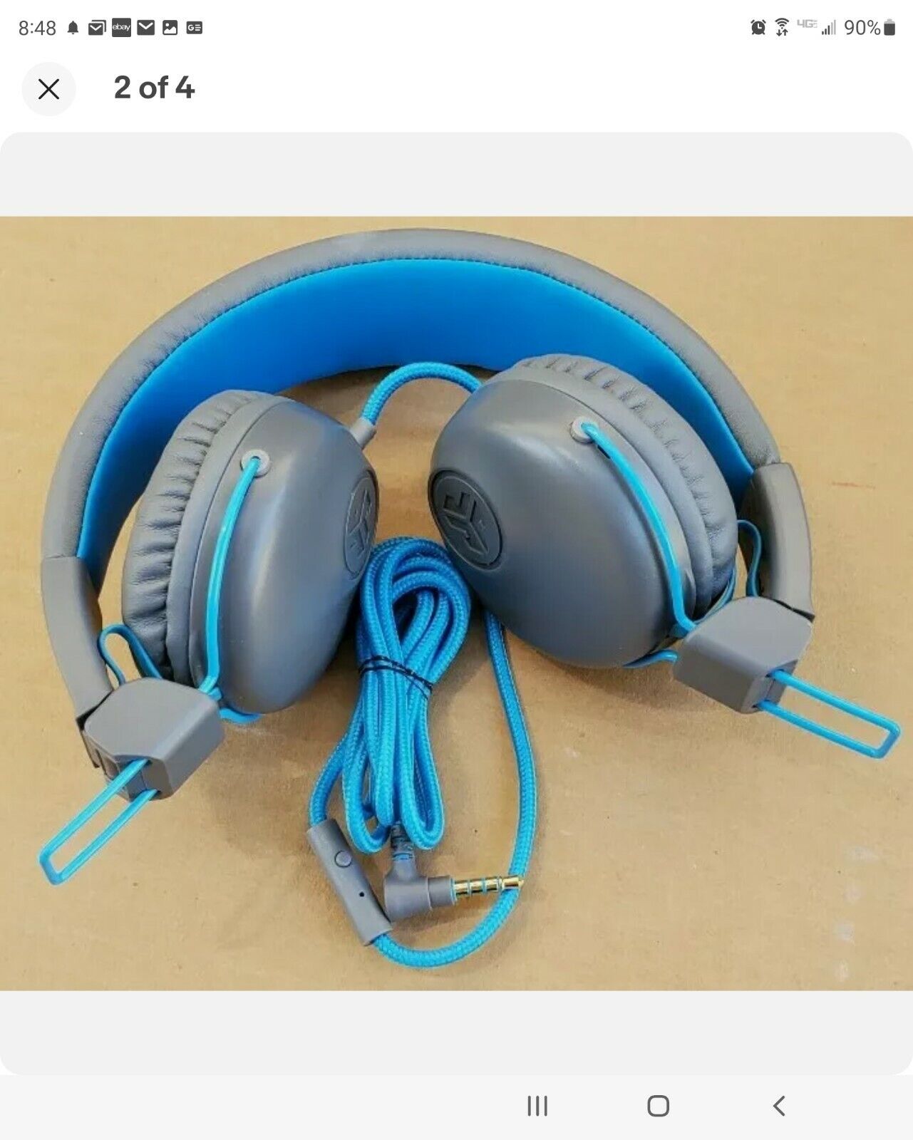  JLab Audio Studio Wired On-Ear  Headphones BLUE COLOR.
