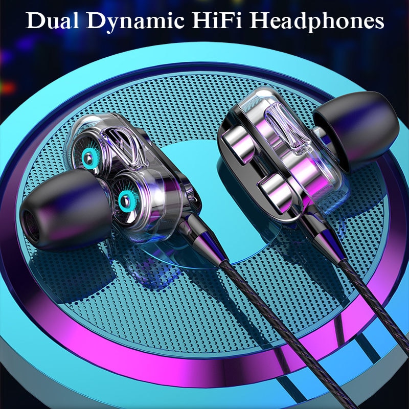 HiFi Wired Earbuds with Mic for Mobiles