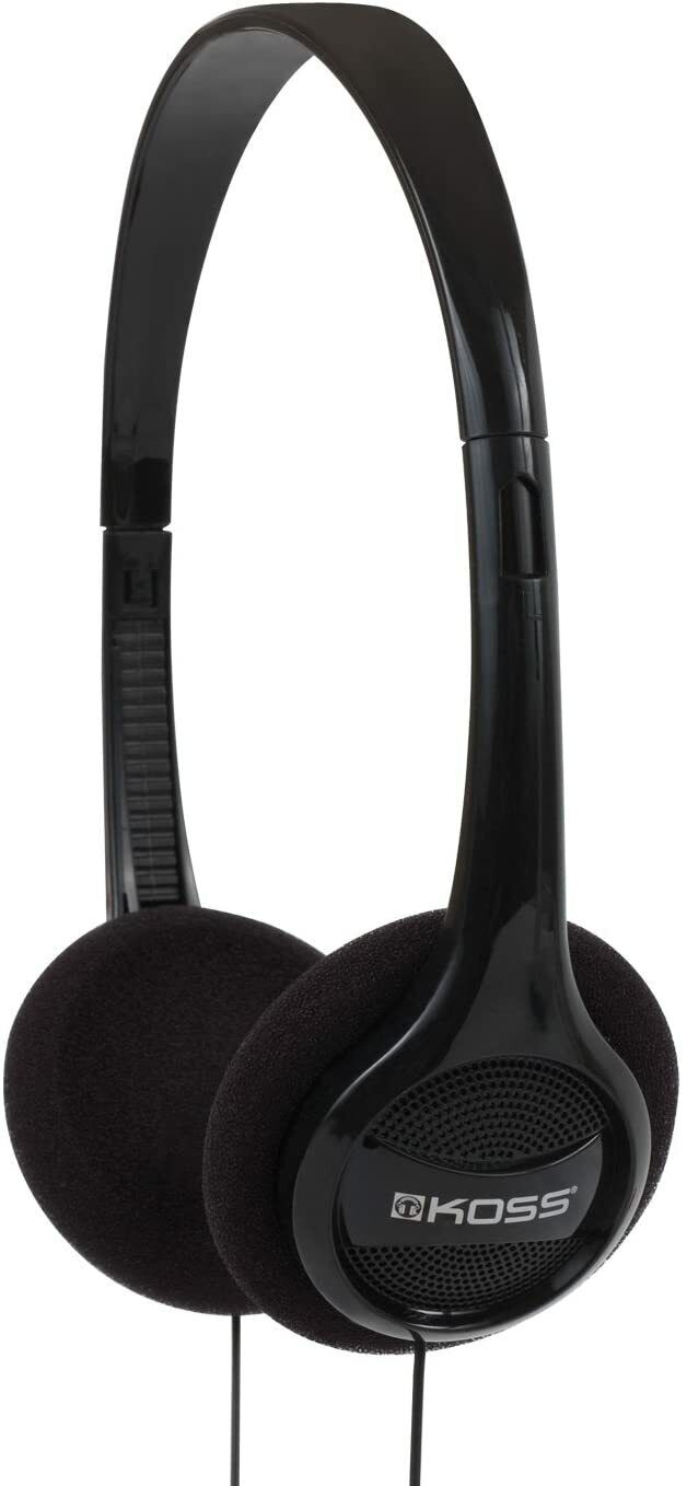 Wired On-Ear Stereo Headphones 3.5mm Jack - Black