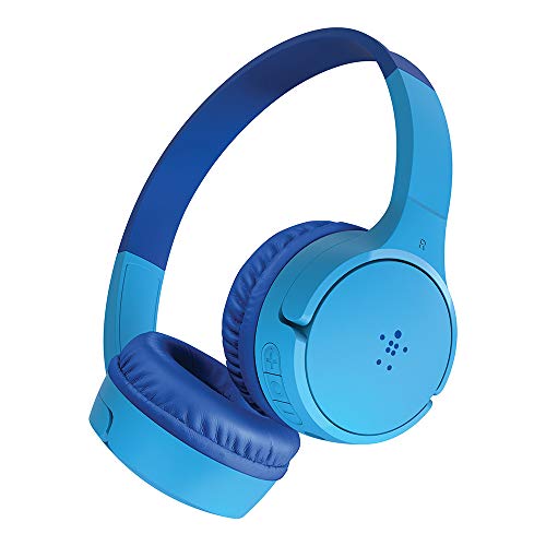 Wireless Kids Headphones with Mic - Blue