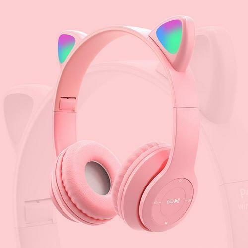 Bluetooth Cat Ear Headphones for Kids