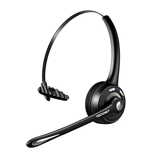 TECKNET Bluetooth Headset with Noise Cancelling Mic