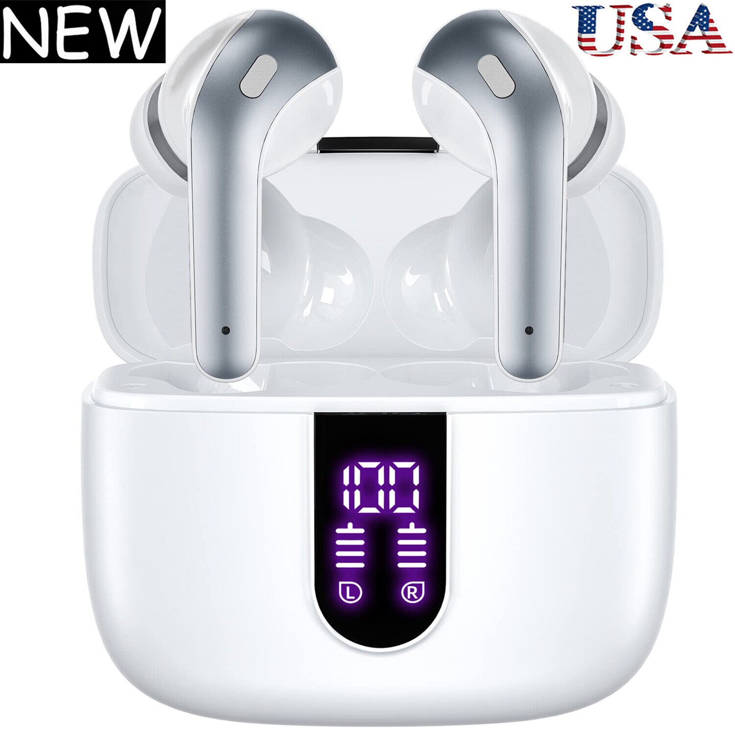 Wireless Noise-Cancelling Earbuds with Bluetooth 5.0