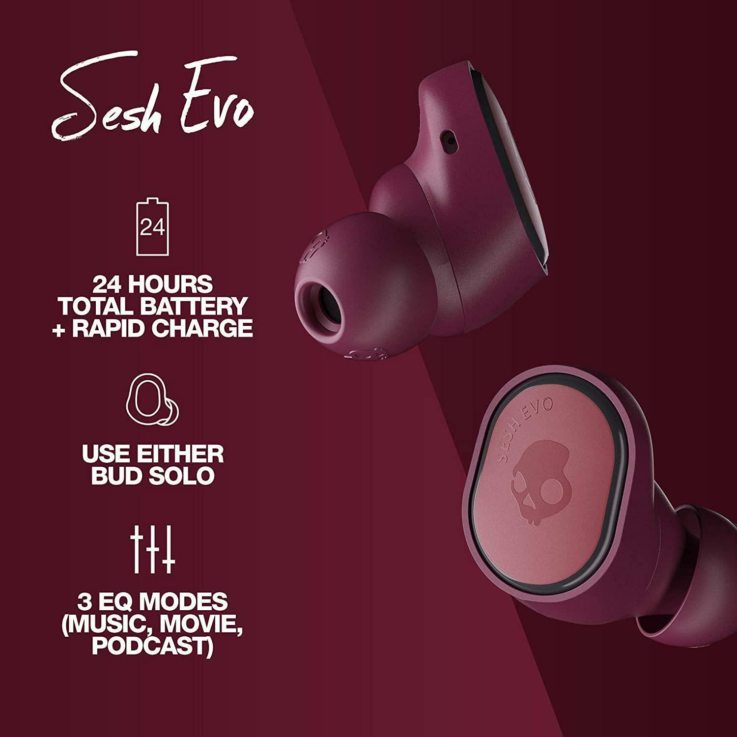 Skullcandy Sesh Evo Wireless Earbuds - Red