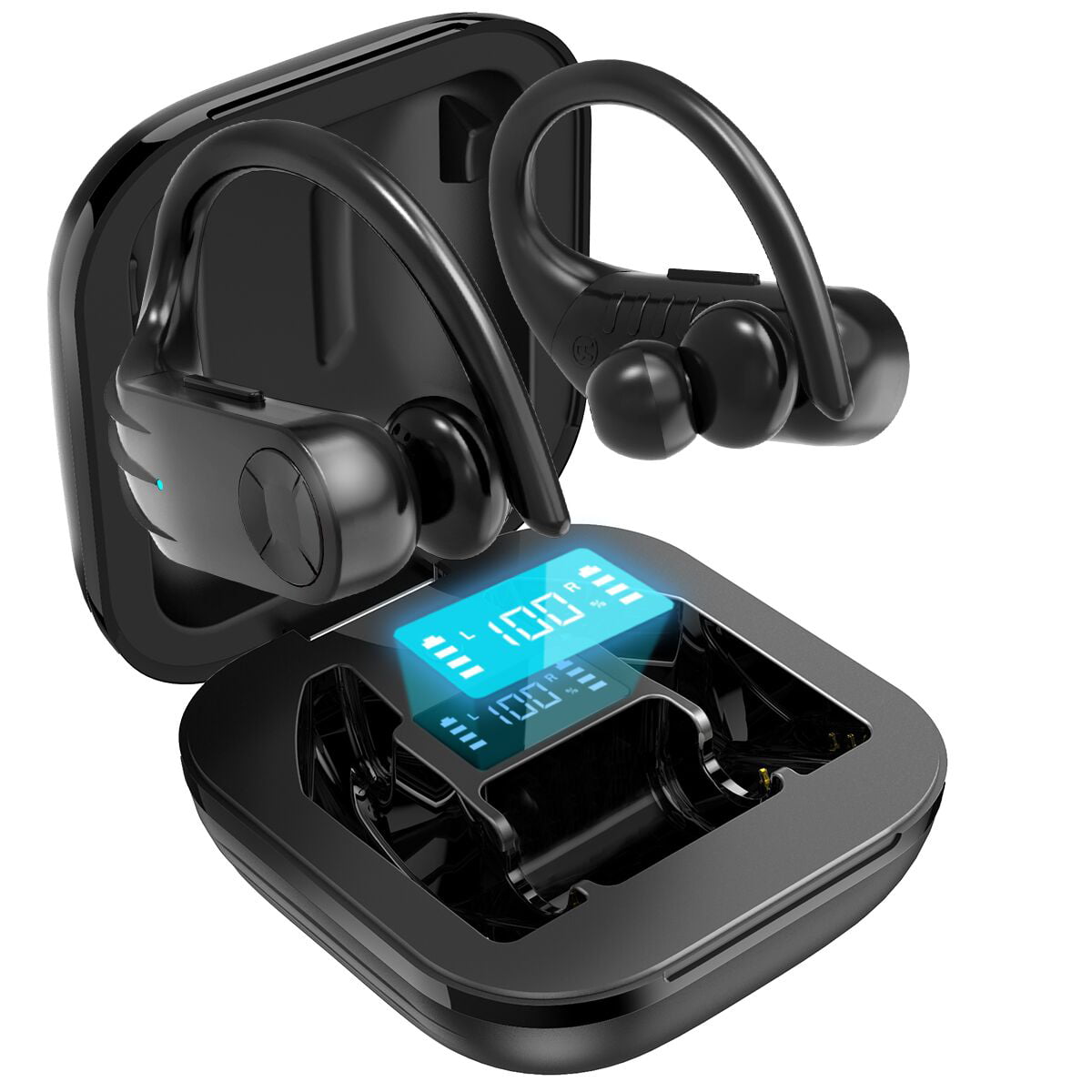 True Wireless Sport Earbuds with Mic & Hooks