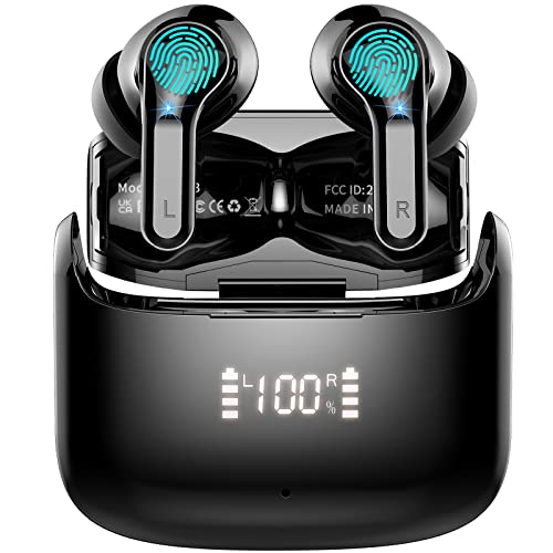 Bluetooth Wireless Earbuds with Dual Mic + IP7 Waterproof