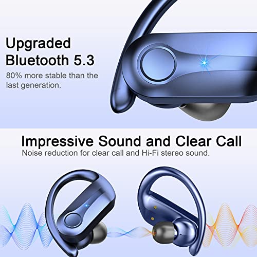 Waterproof Wireless Earbuds with Mic & LED Display