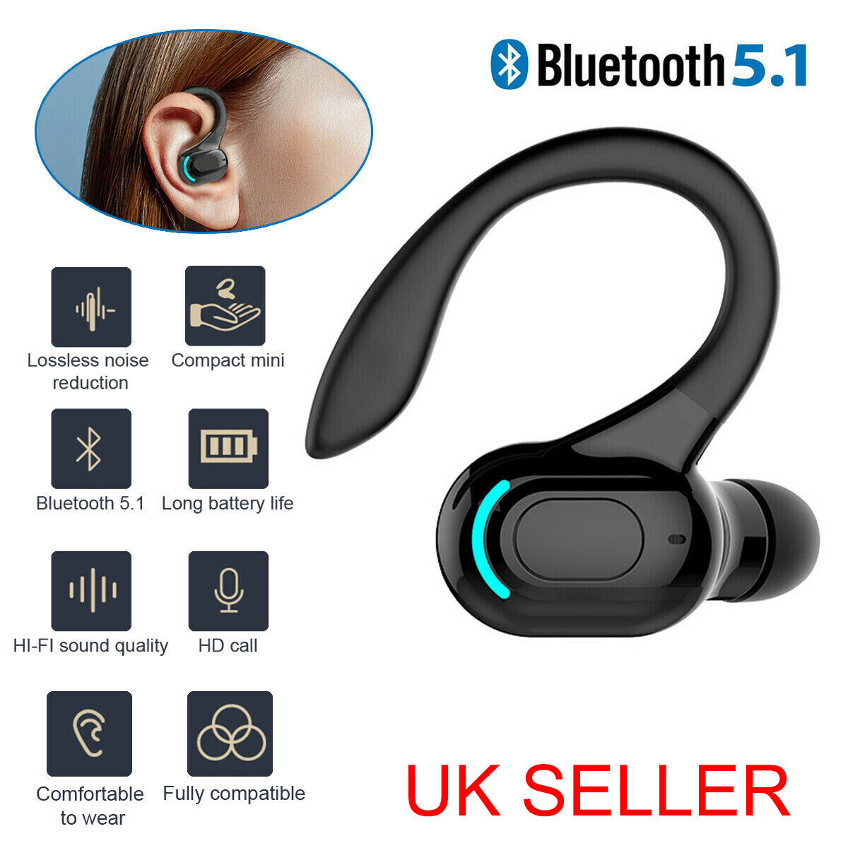 Wireless Noise Cancelling Earbuds - Bluetooth 5.1